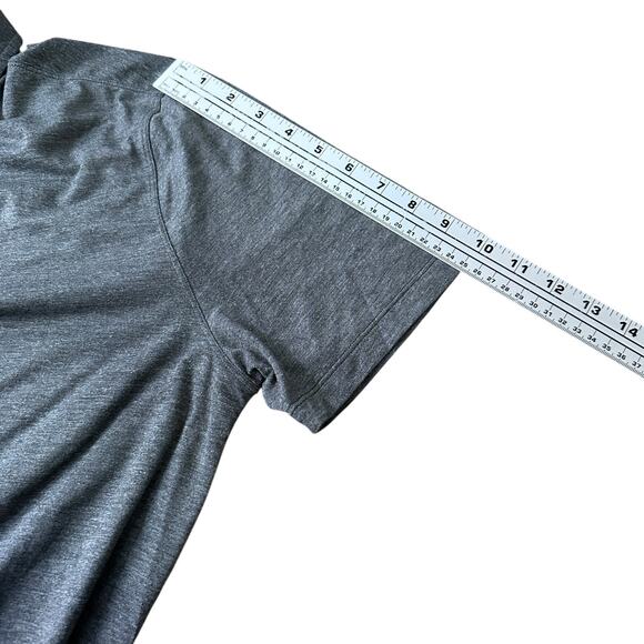 Lululemon Polo Shirt Men’s Large Gray Short Sleeve Performance Golf Pullover - Picture 7 of 9